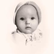 Restauriertes Baby Portrait