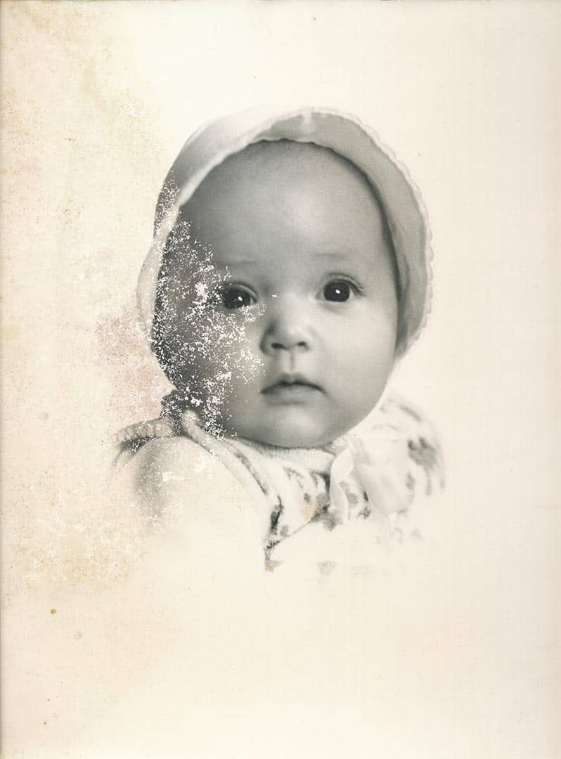 Fotorestauration von Babybild