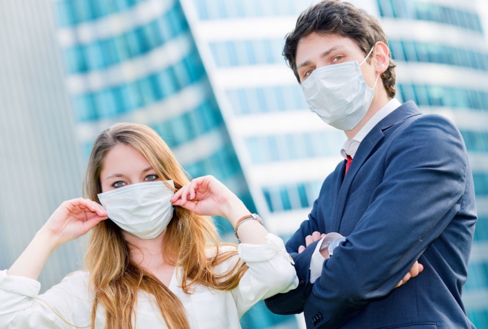 Mundschutz. Sollte ein Fotograf Gesichtsmaske tragen?