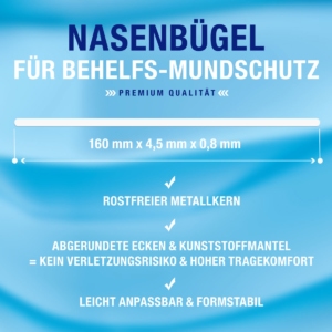 Produktfoto für Amazon. Draht für Nasenbügel