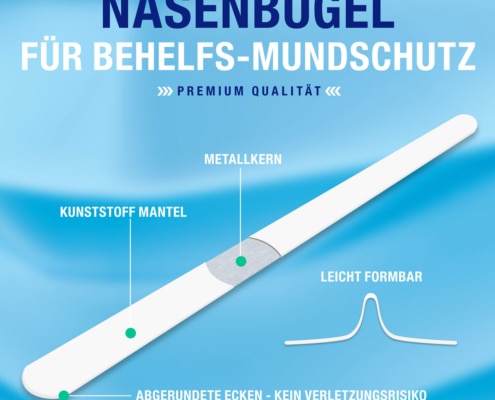 Foto für Amazon: Darstellung eines Nasenbügel mit Metallkern