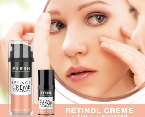 Kreatives Produktbild für eine Retinol Creme